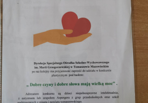 Plakat informujący o konkursie.