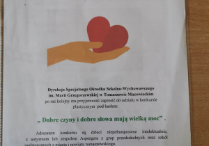 Plakat informujący o konkursie.