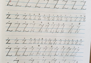 Ćwiczenia w pisaniu litery Żż przez Alę