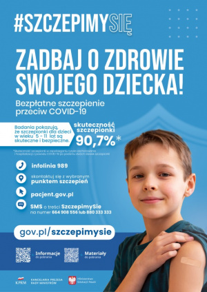 Plakat zachęcający rodziców do szczepienia dzieci